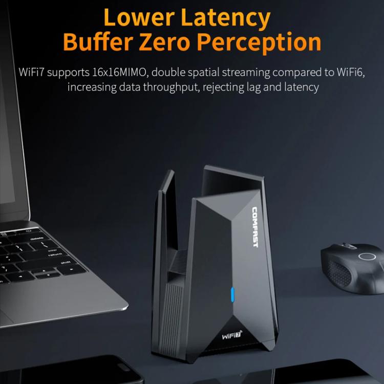COMFAST CF-987BE Tri-band 6500Mbps WiFi7 USB 3.0 Wireless Network Adapter, CF-987BE COMFAST CF-987BE Tri-band 6500Mbps WiFi7 USB 3.0 Wireless Network Adapter, CF-987BE
